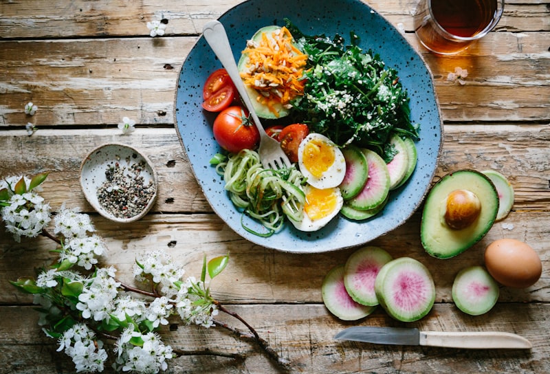 Colorful array of quick and easy meal ingredients and prepared dishes